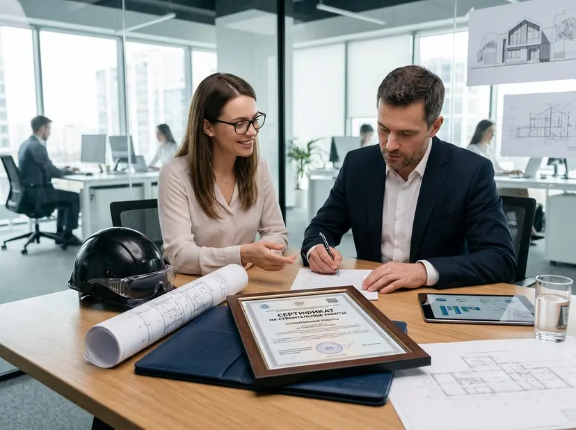 Сертификат на строительные работы